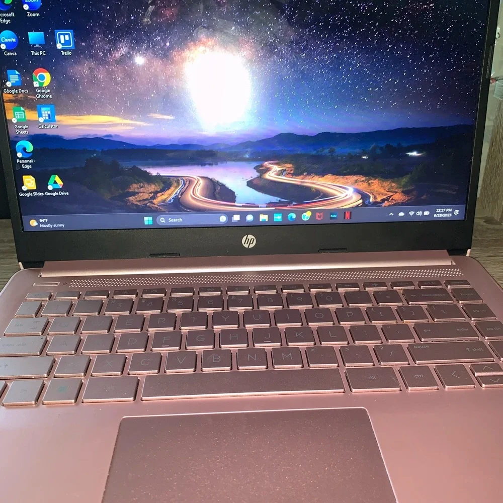 Hp rose gold laptop